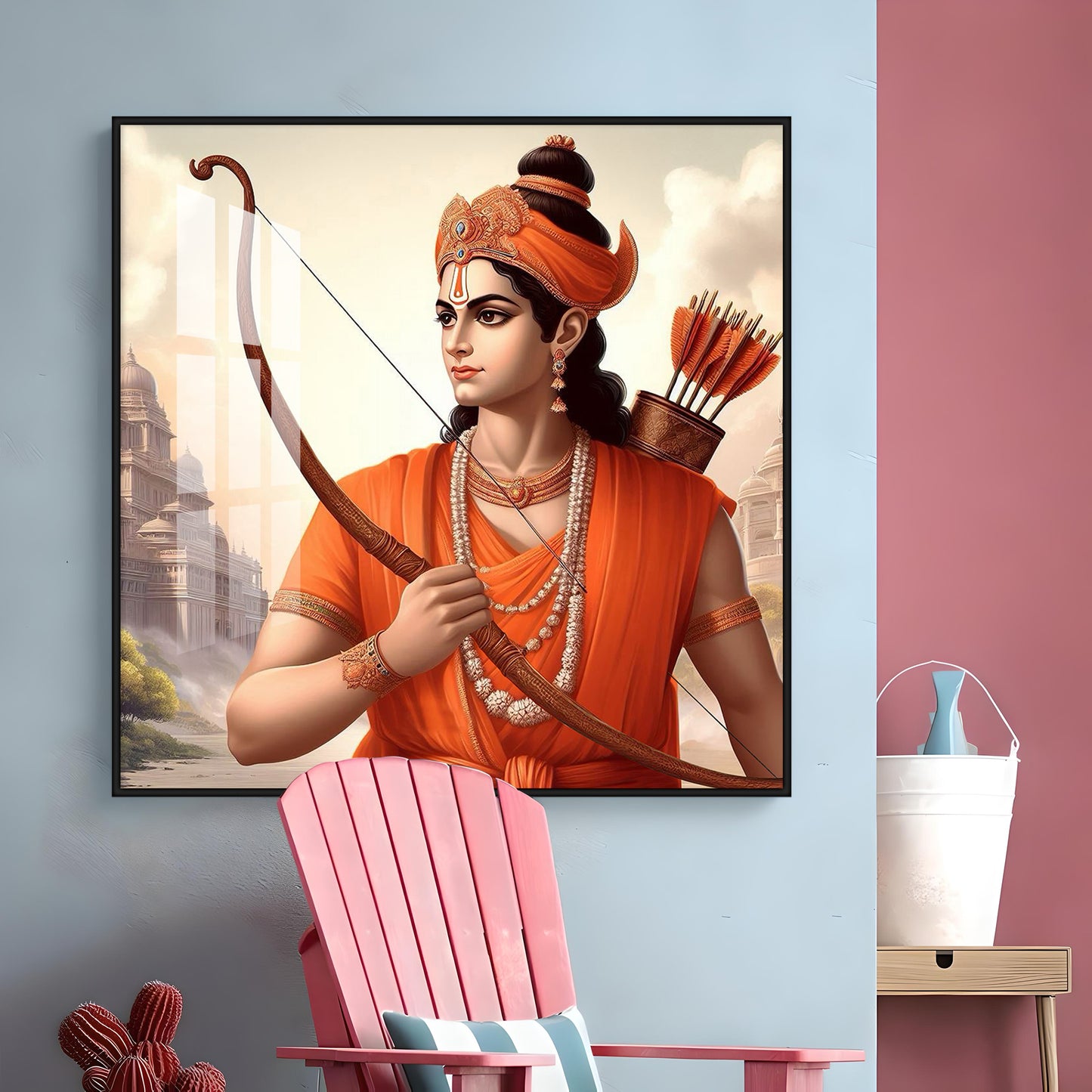 Prabhu Shree Ram Premium Acrylic Square Wall Art