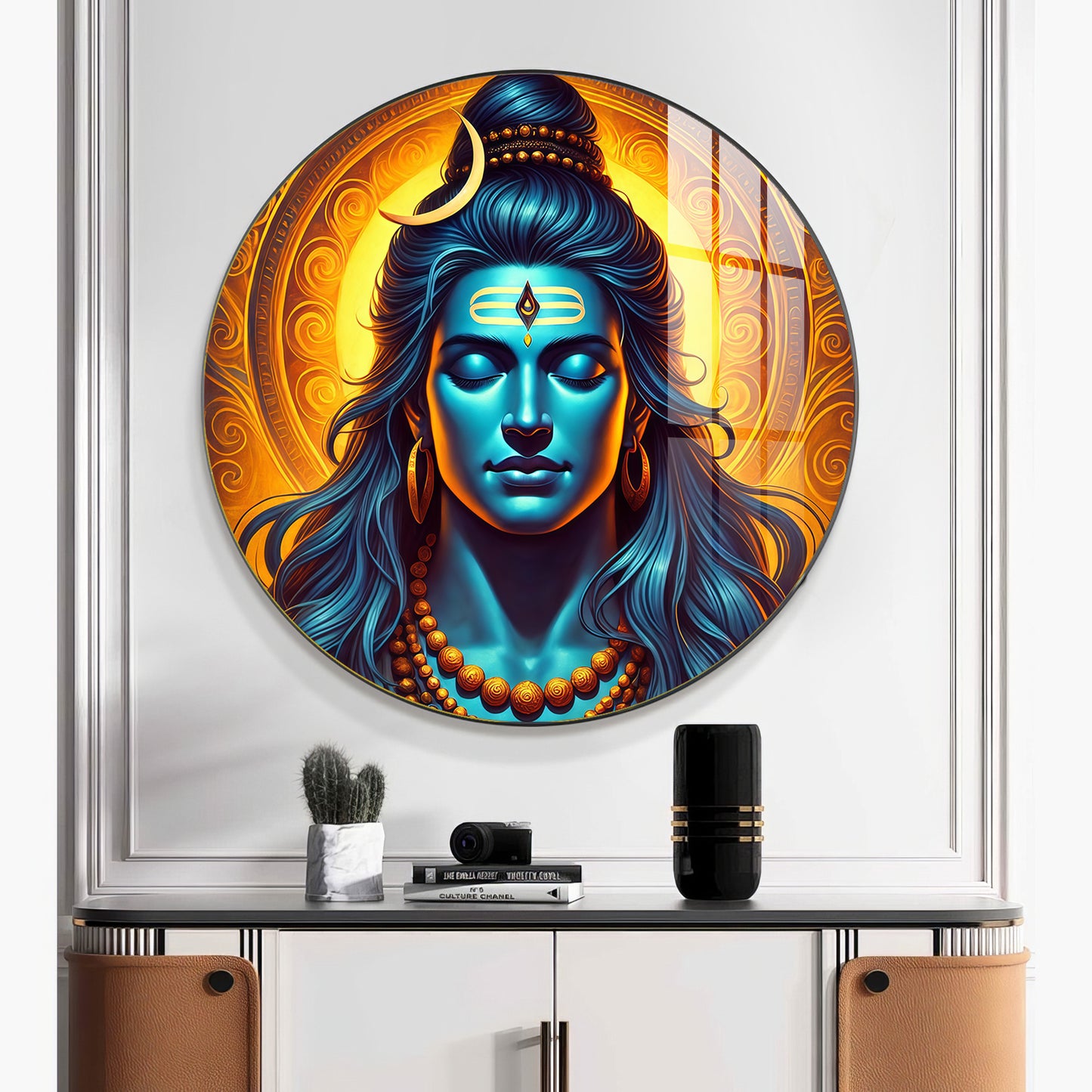 Supreme Soul Shiva Premium Acrylic Round Wall Art