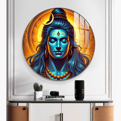 Supreme Soul Shiva Premium Acrylic Round Wall Art