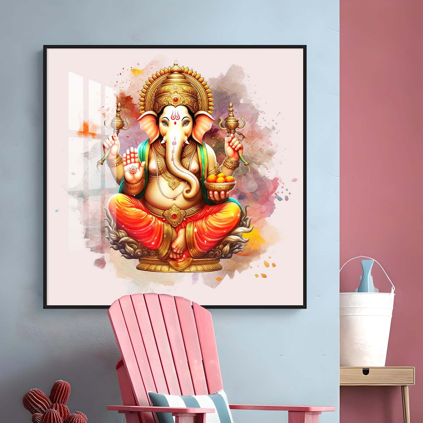 Gajanan Maharaj Premium Acrylic Square Wall Art