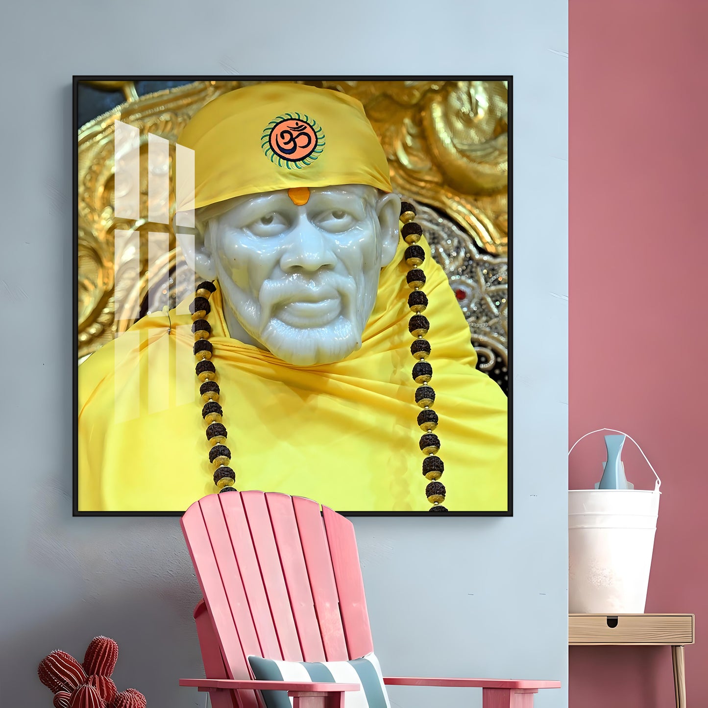 Jai Shree Sai Premium Acrylic Square Wall Art