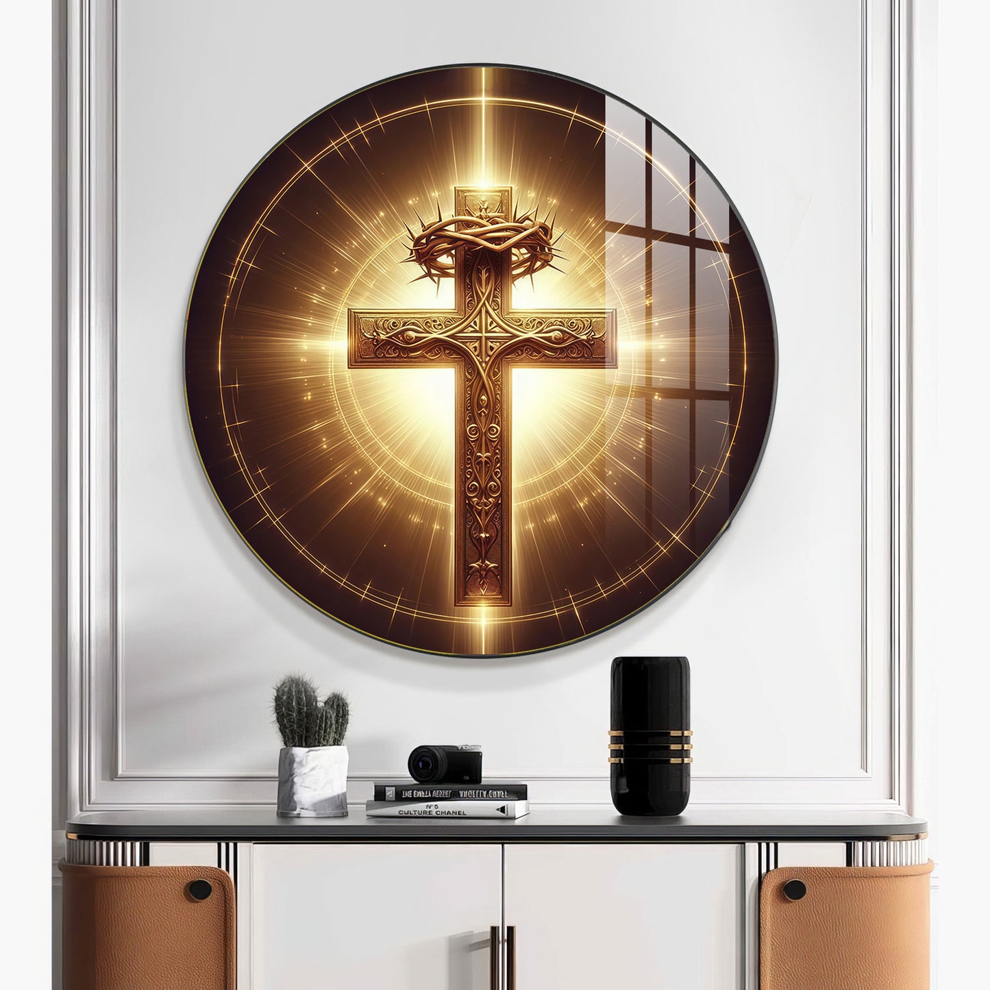 Sacred Symbol Sign Premium Acrylic Round Wall Art