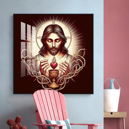 Heart of Compassion Premium Acrylic Square Wall Art