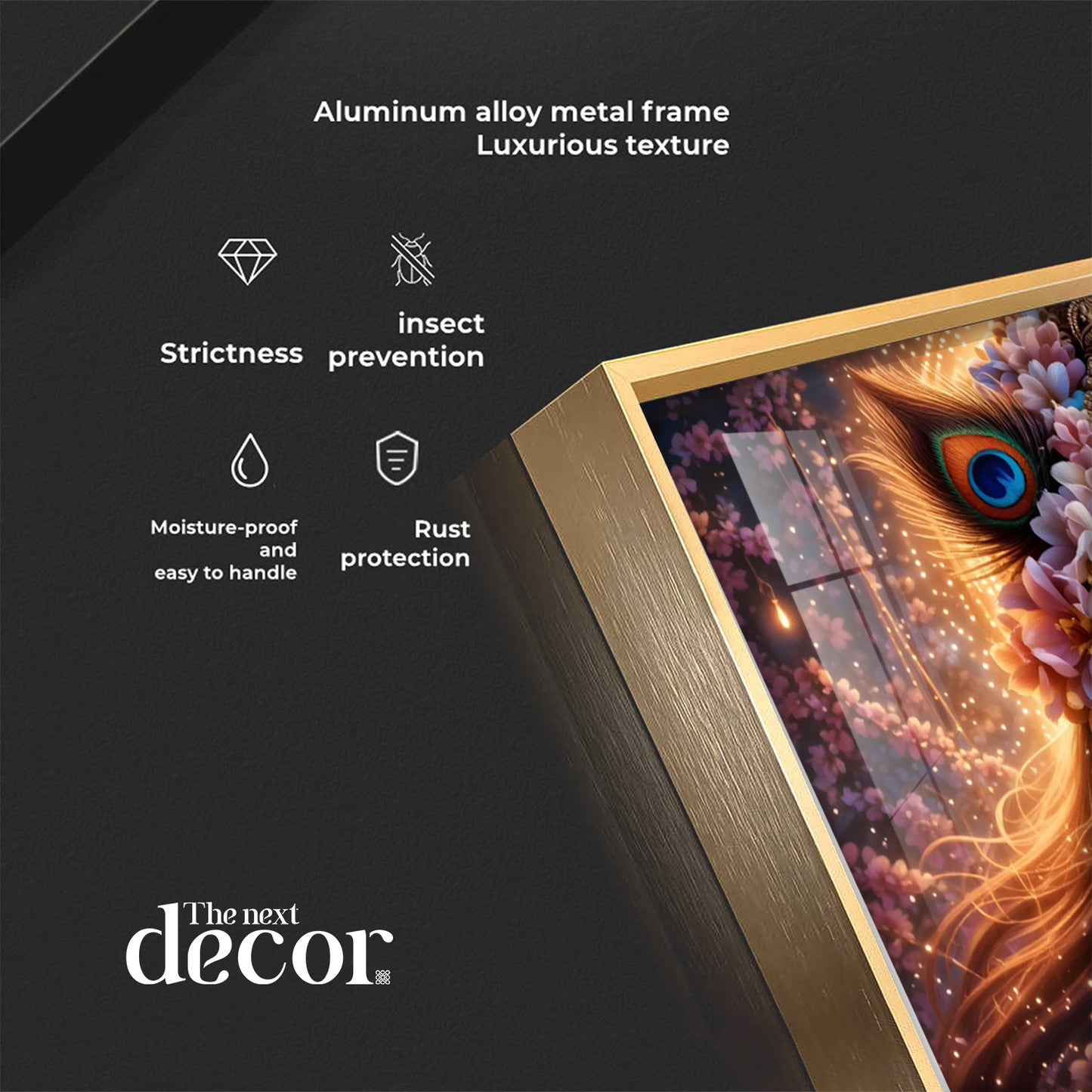 Portrait Of Radha Krishna Connection Premium Acrylic Horizontal Wall Art