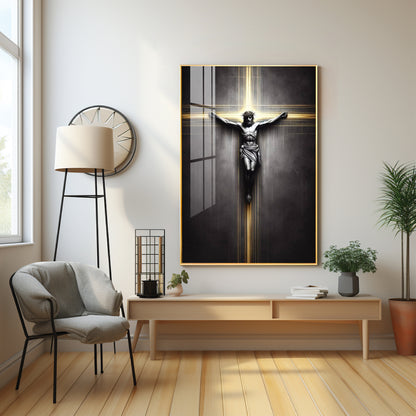 Sacred Crucifixion Premium Acrylic Wall Art