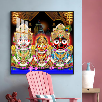 Jai Jagannath Ji Premium Acrylic Square Wall Art