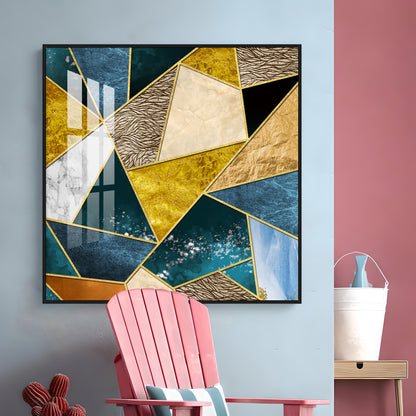 Abstract Colorful Patterns Premium Acrylic Square Wall Art