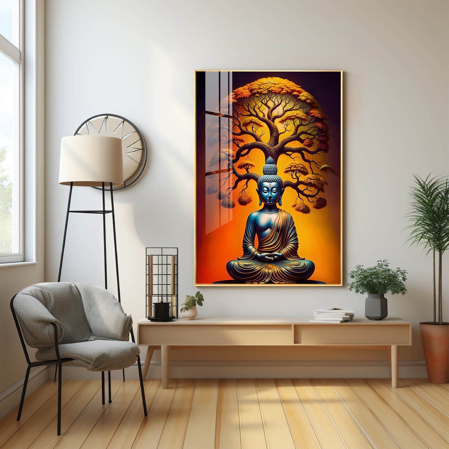 Enlighten Buddha Premium Acrylic Vertical Wall Art