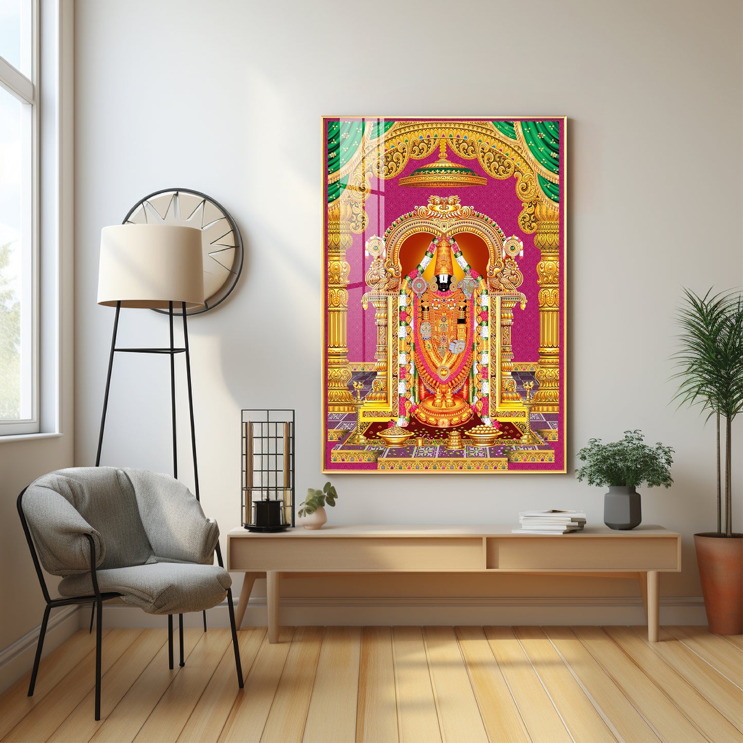 Sri Venkateswara Swamy Blessing Premium Acrylic Vertical Wall Art