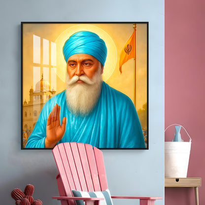 Blessing By Guru Nank Ji Premium Acrylic Square Wall Art