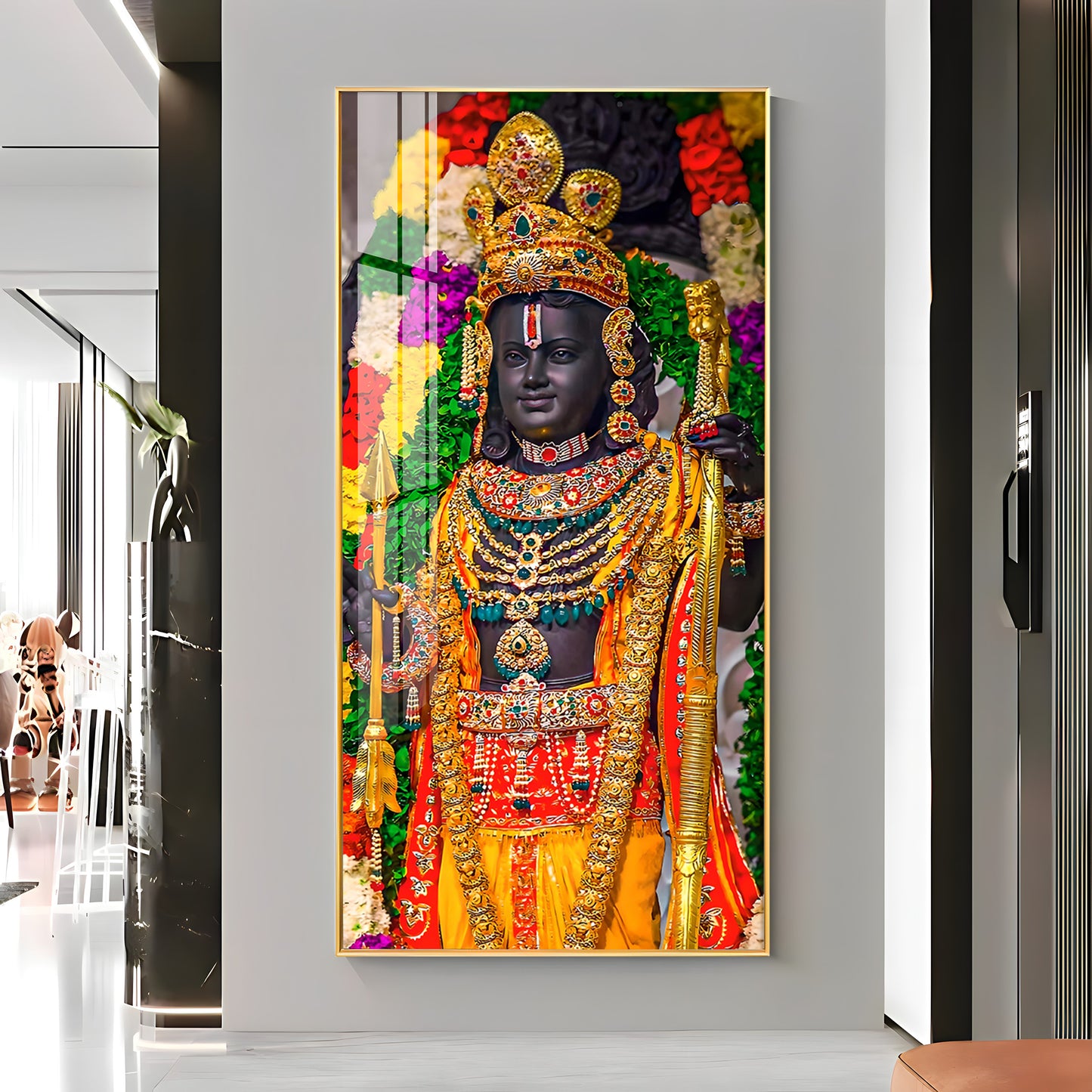 Divine Shree Ram Premium Acrylic Vertical Wall Art