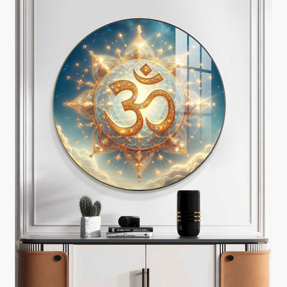 Om Incarnation Premium Acrylic Round Wall Art