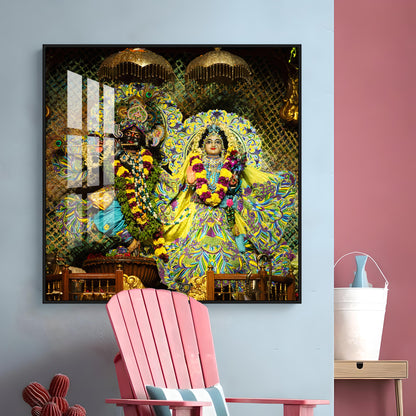 Radha Krishna Premium Acrylic Square Wall Art