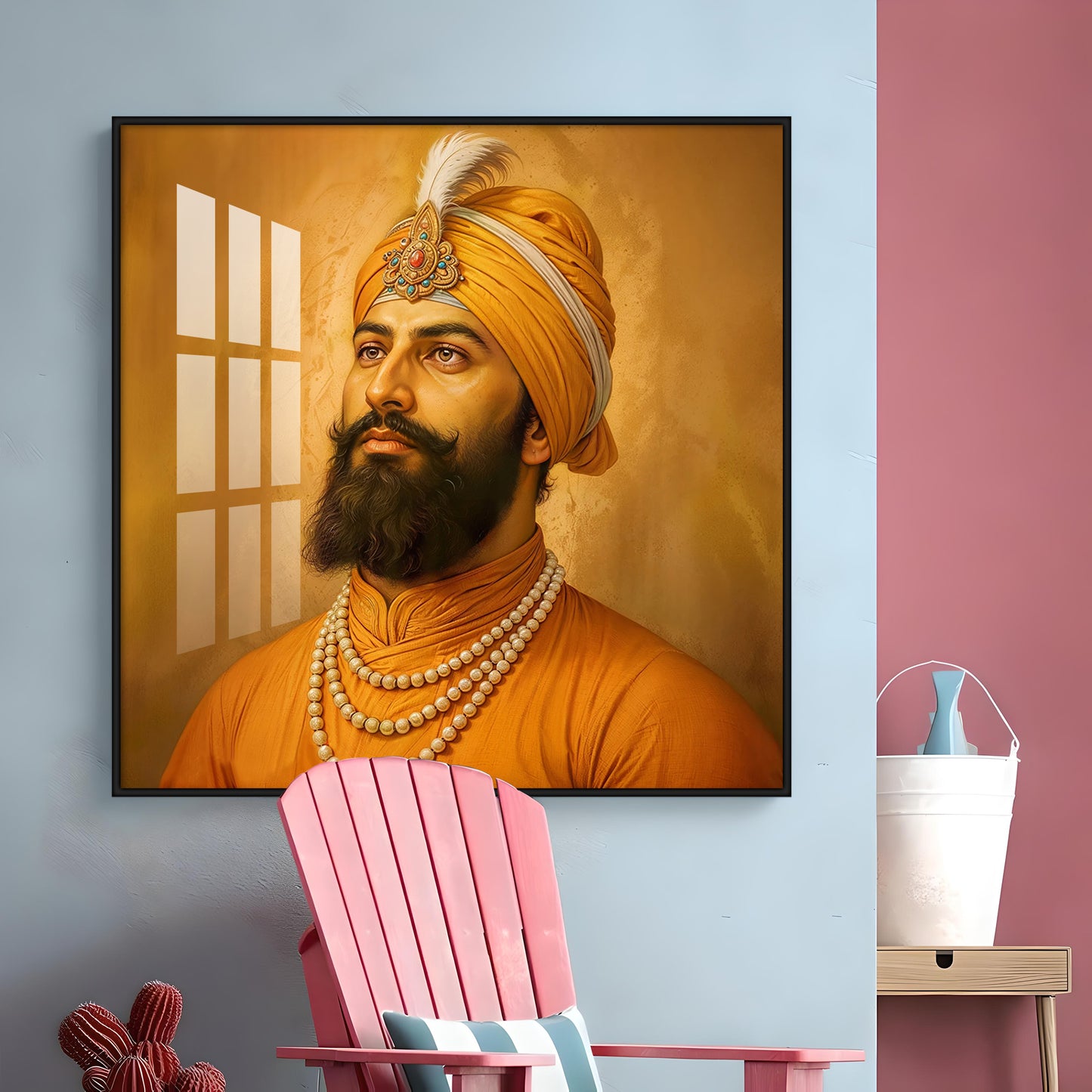 Dhan Dhan Guru Govind Ji Premium Acrylic Square Wall Art