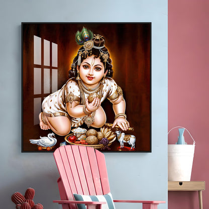 Bal Gopal Premium Acrylic Square Wall Art