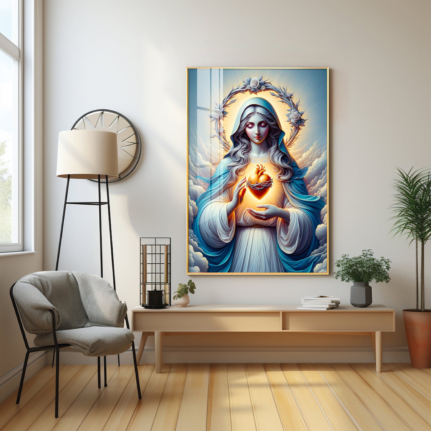 Divine Maternal Love Premium Acrylic Vertical Wall Art