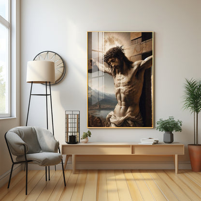 Divine Sacrifice Of Jesus Premium Acrylic Wall Art