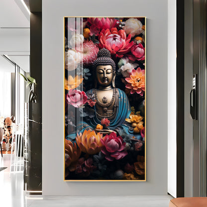 Meditating Buddha Premium Acrylic Vertical Wall Art