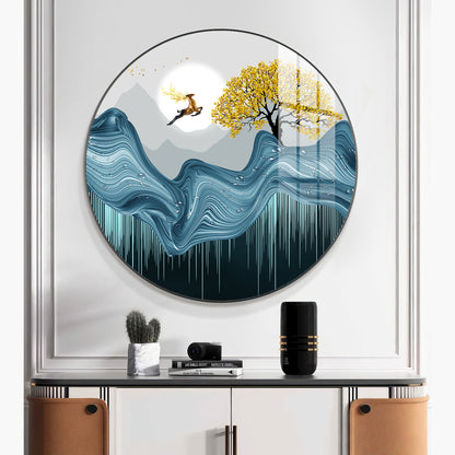 Echoes Of Nature Premium Acrylic Round Wall Art