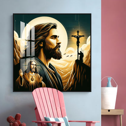 Lord Jesus Premium Acrylic Square Wall Art