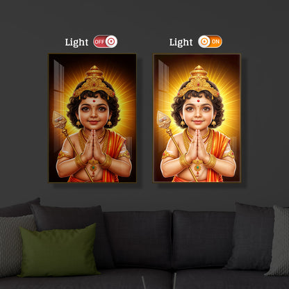 Murugan Ji Balroop Modern Luxury Backlight Vertical Wall Art