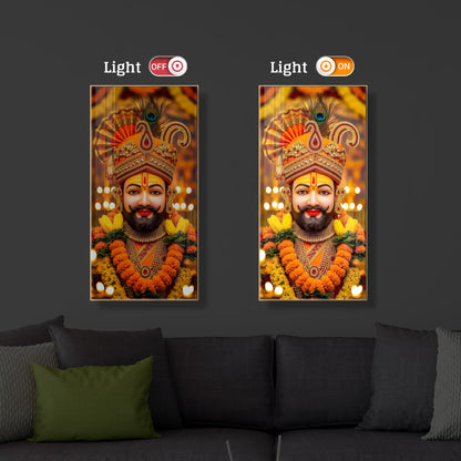 Hare Ka Sahara Modern Luxury Backlight Vertical Wall Art