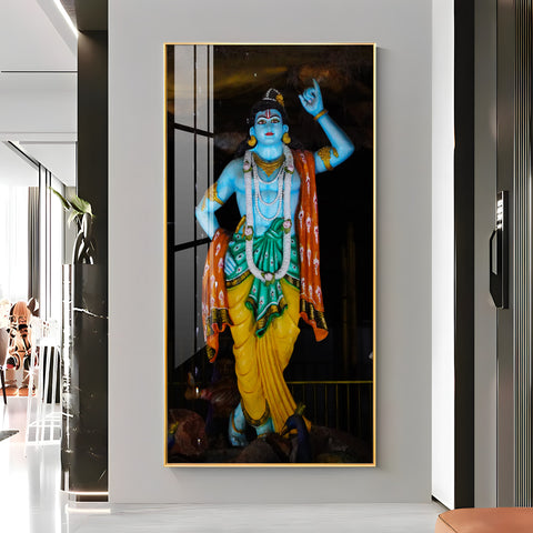 Illustration Lord Krishna Lifting Govardhan Mountain Stock Vector (Royalty  Free) 2215163389 | Shutterstock