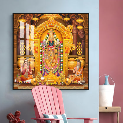 Venkateswara Maharaj Premium Acrylic Square Wall Art