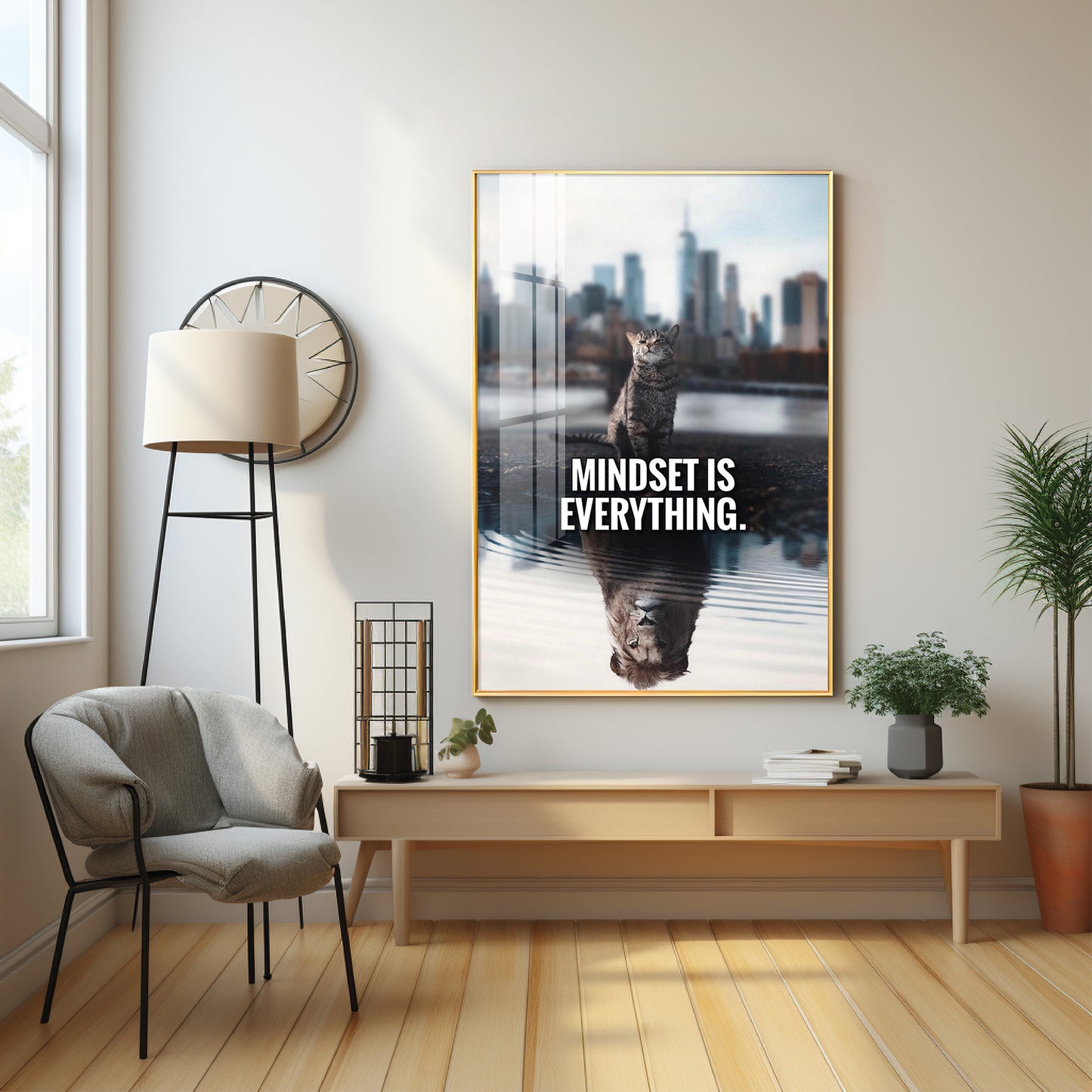 Mindset Is Everything Premium Acrylic Vertical Wall Art