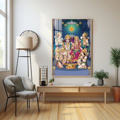 Ram Parivar Premium Acrylic Vertical Wall Art