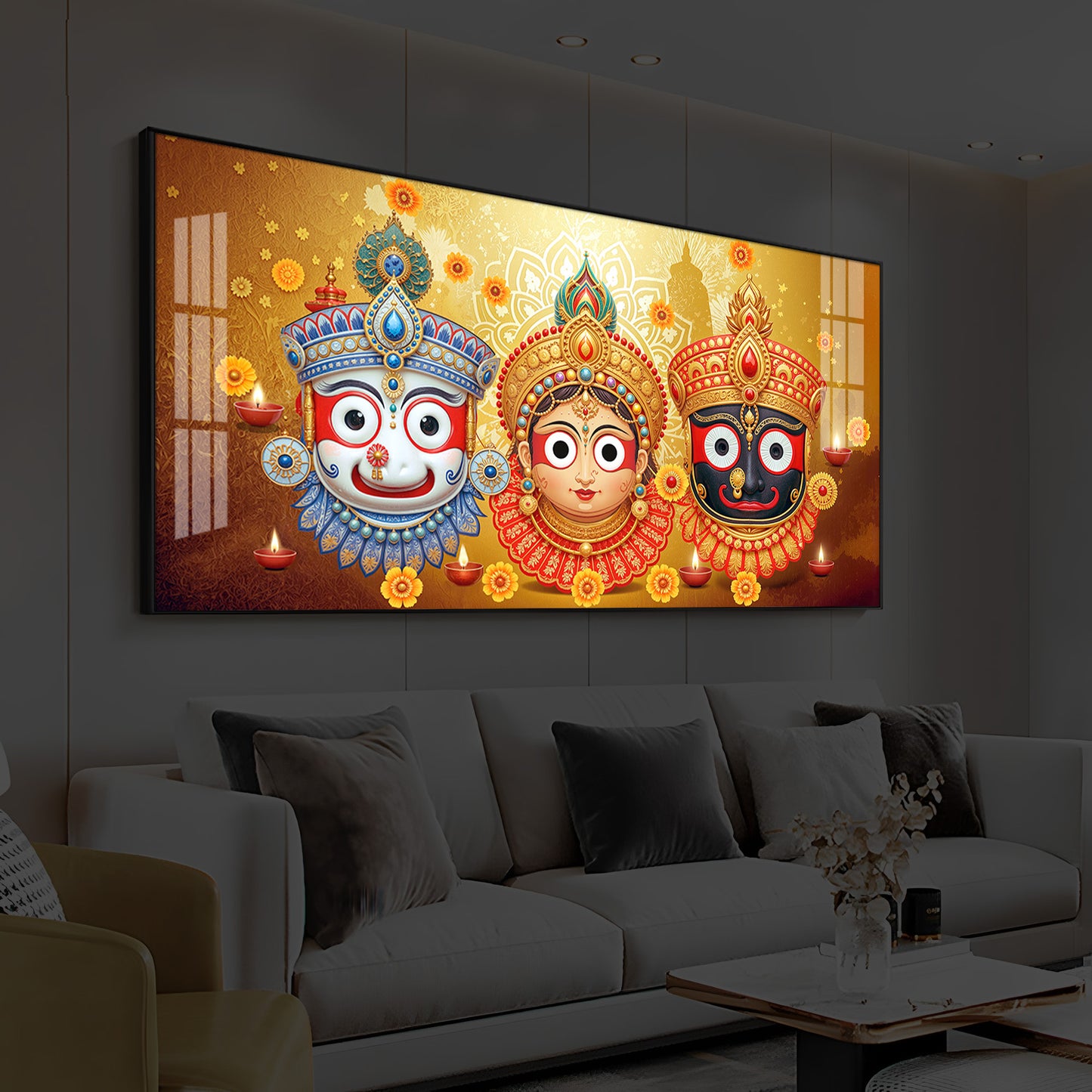 Jai Jagannath Modern Luxury Backlight Horizontal Wall Art