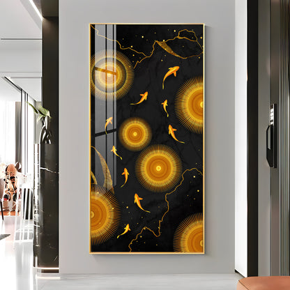 Golden Desire Premium Acrylic Vertical Wall Art