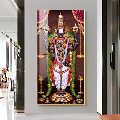 Lord Venkateswara Tirupati Balaji Premium Acrylic Vertical Wall Art