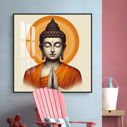 Lord Buddha Premium Acrylic Square Wall Art