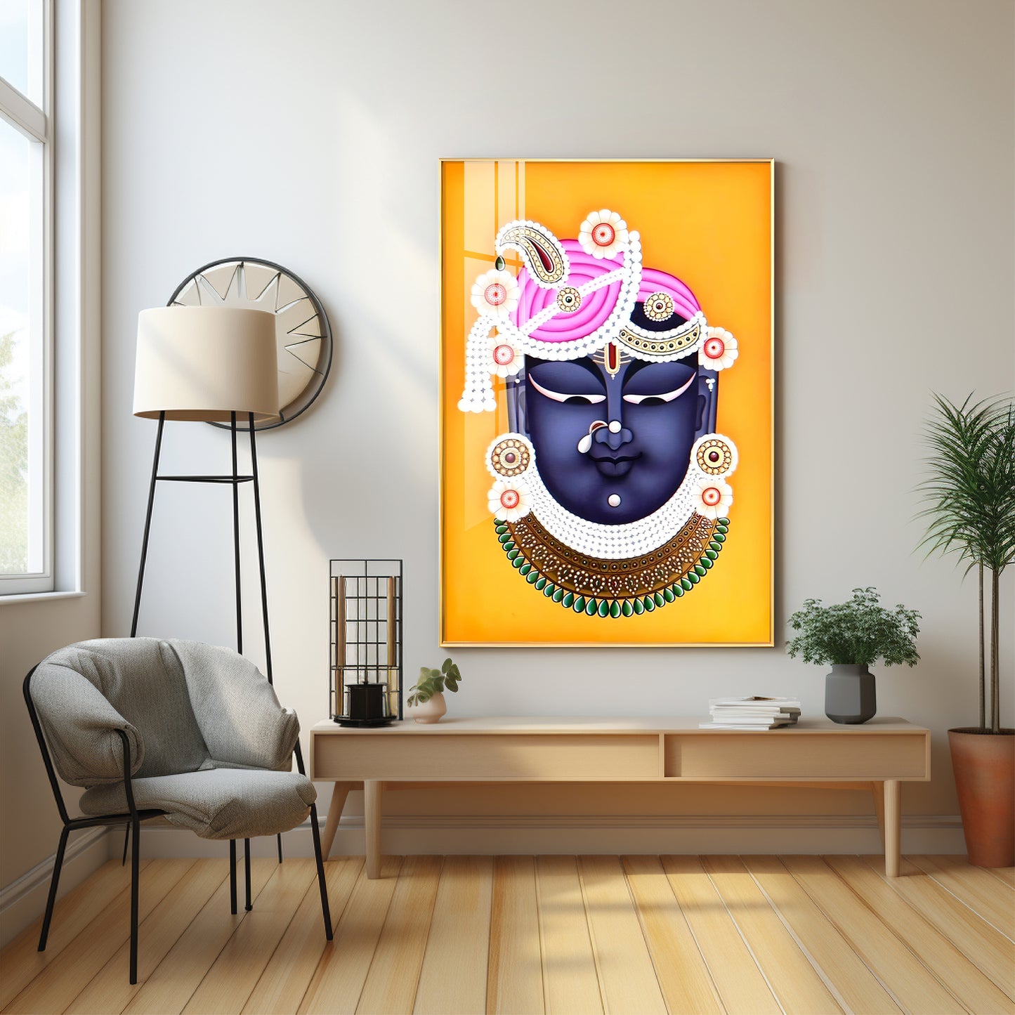 Lord Shreenathji Premium Vertical Acrylic Wall Art