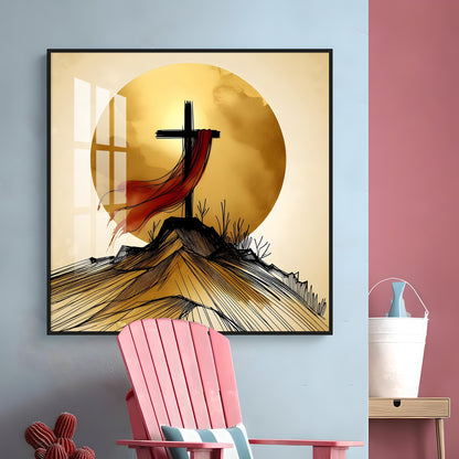 Ascendant Cross Premium Acrylic Square Wall Art