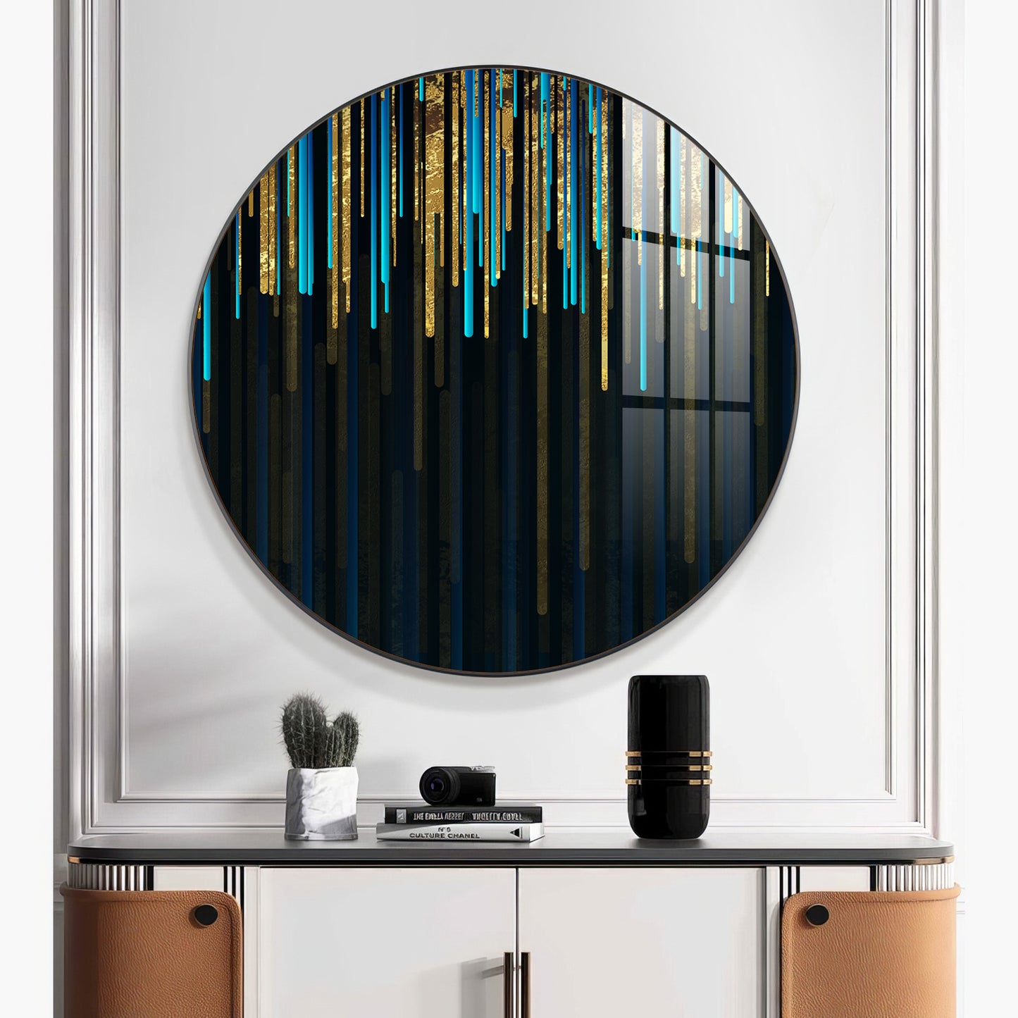 Colorful Palette Premium Acrylic Round Wall Art