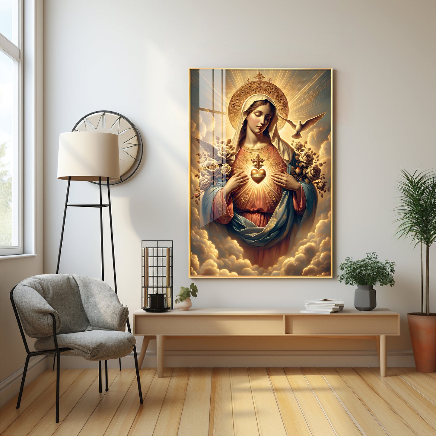 Angelic Harmony Premium Acrylic Vertical Wall Art