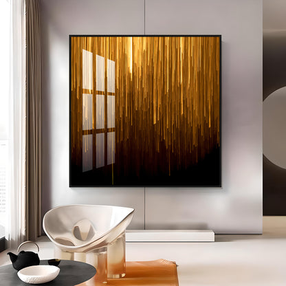 Art Ink Gold Living Room Premium Acrylic Square Wall Art