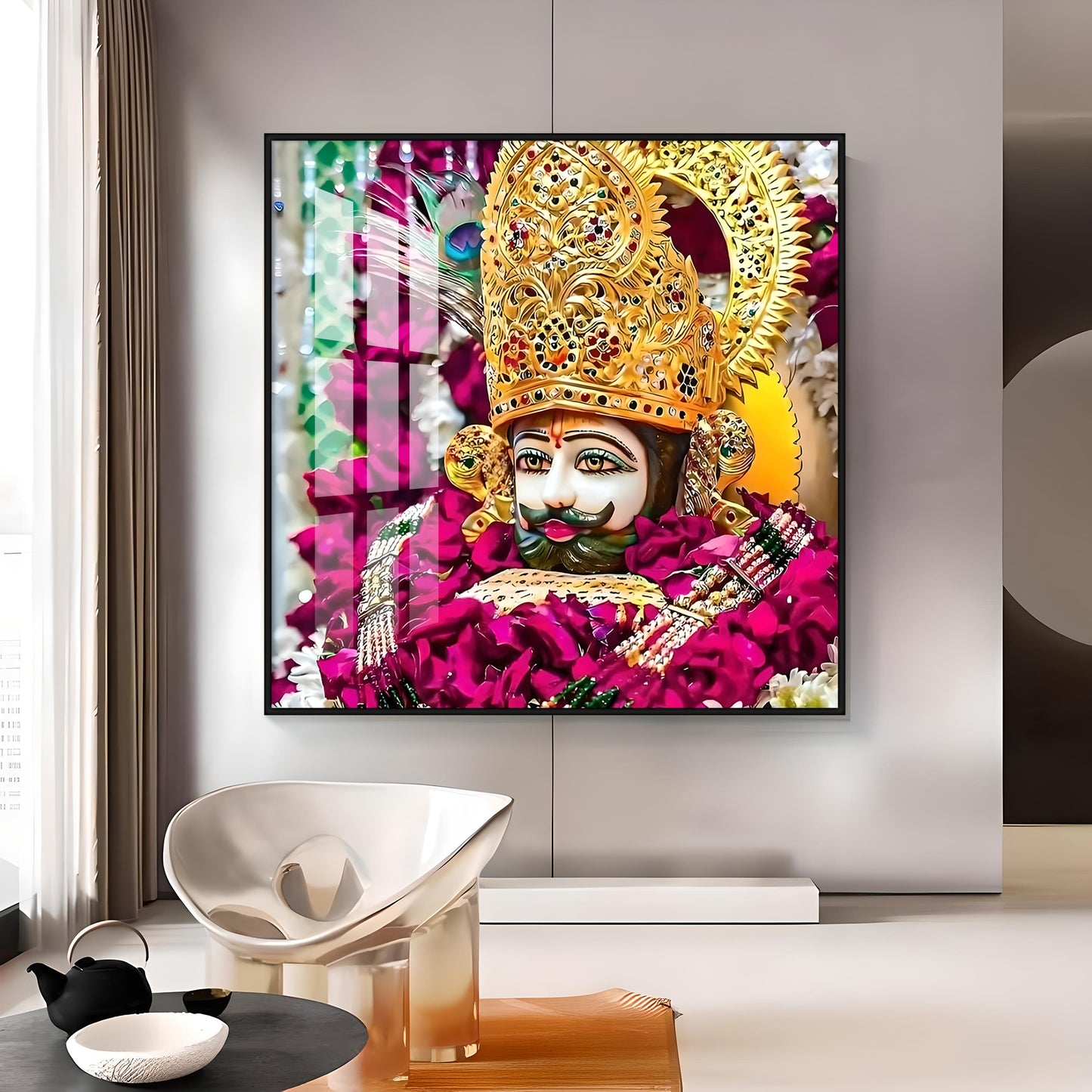 Teen Baand Dhaari Premium Acrylic Square Wall Art