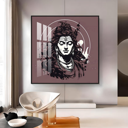 Shiv Shankar Premium Acrylic Square Wall Art