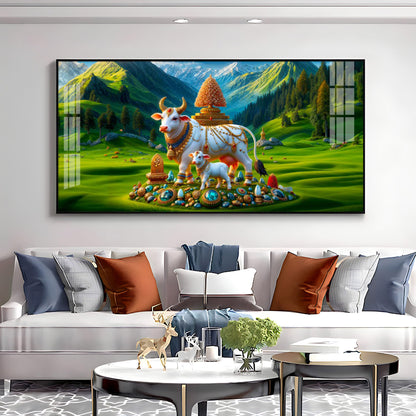 Nandi Shakti Premium Acrylic Horizontal Wall Art