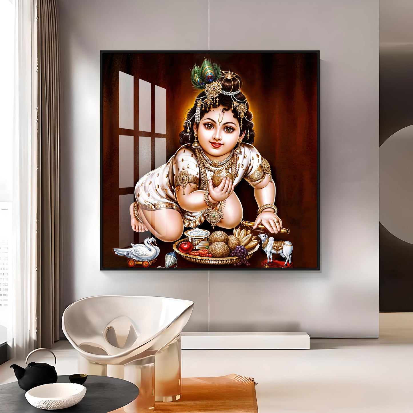 Bal Gopal Premium Acrylic Square Wall Art