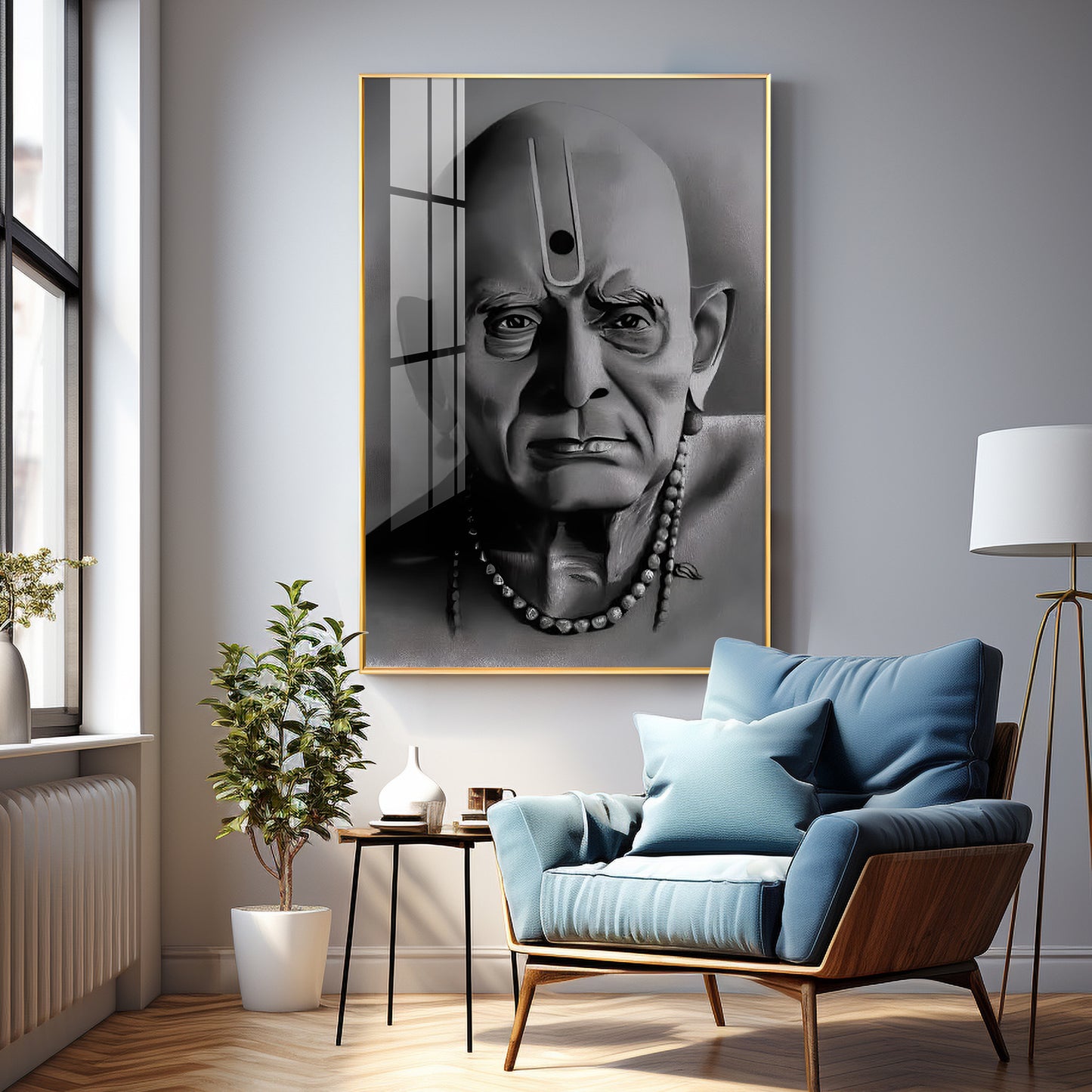 Majesty Shree Swami Samarth Premium Vertical Acrylic Wall Art