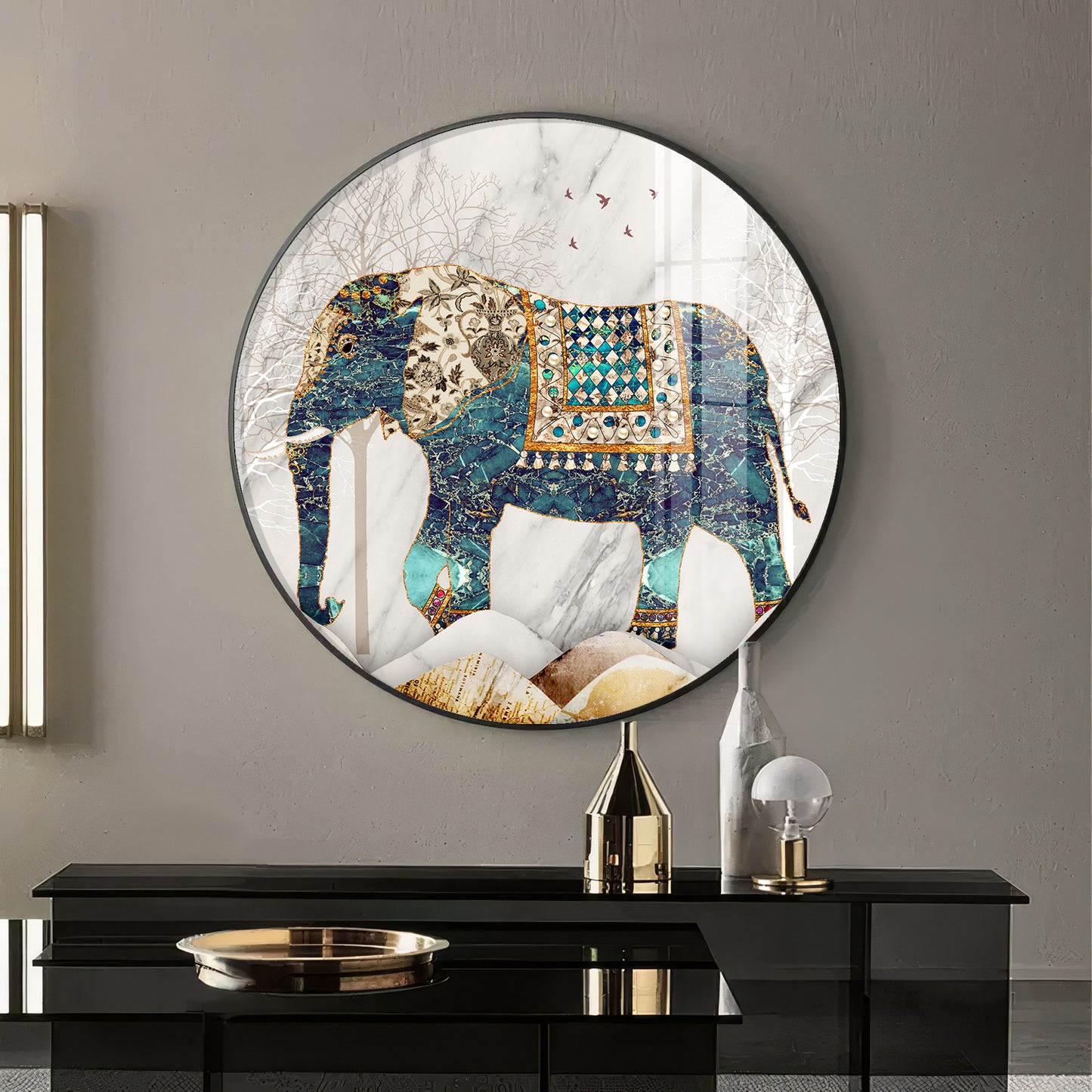 Majestic Alpha Premium Acrylic Round Wall Art