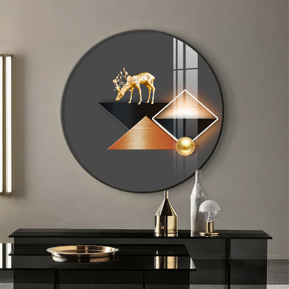 Abstract Realm Premium Acrylic Round Wall Art