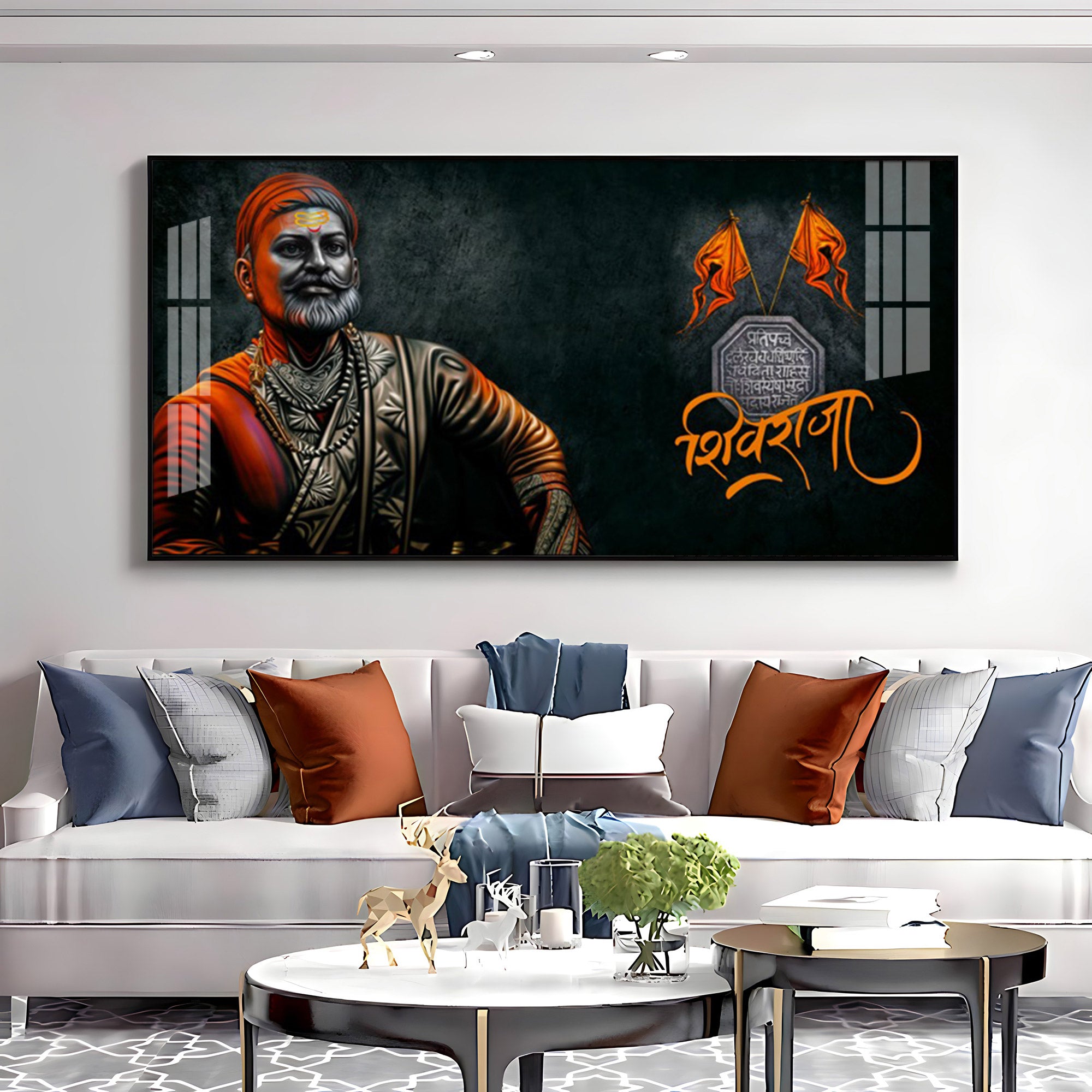 Maharaj Shivaji Premium Acrylic Horizontal Wall Art
