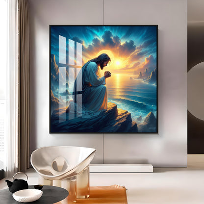 Divine Mercy Premium Acrylic Square Wall Art