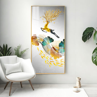 Luxury Deer Premium Acrylic Vertical Wall Art