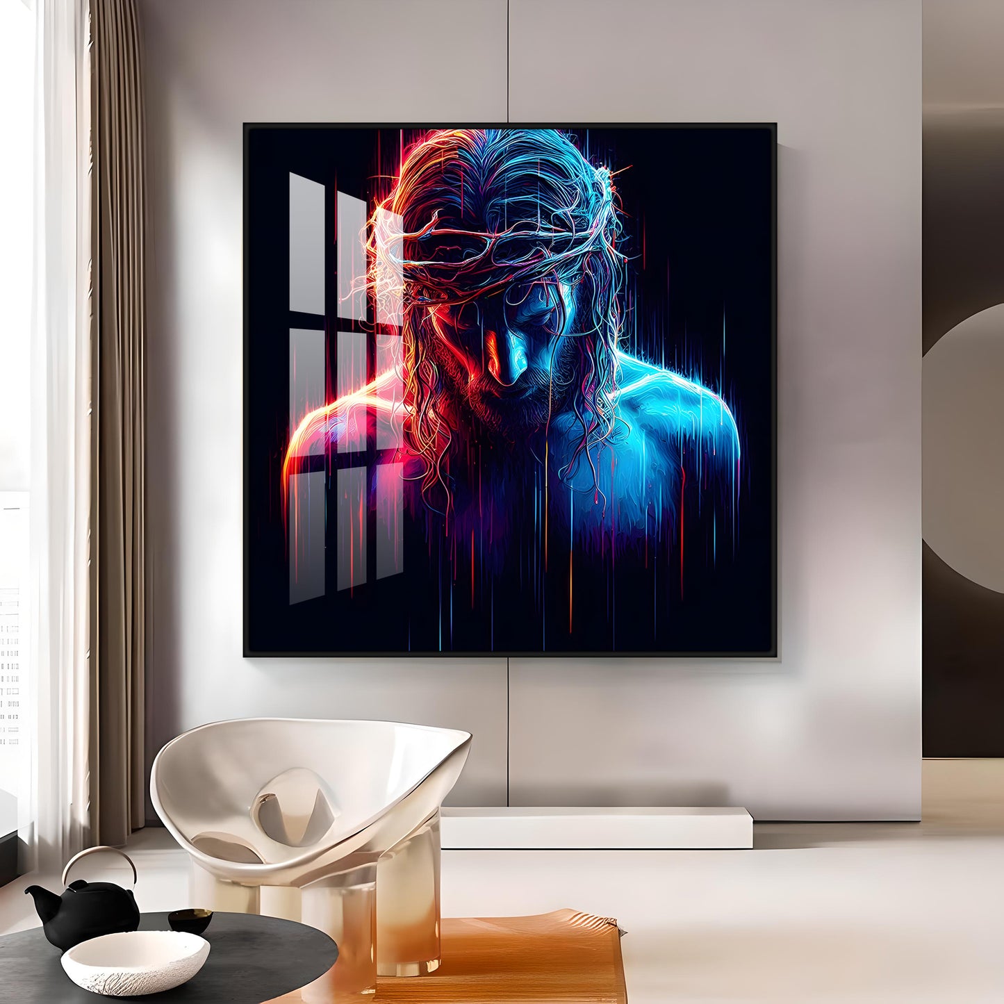 Christ Jesus Premium Acrylic Square Wall Art